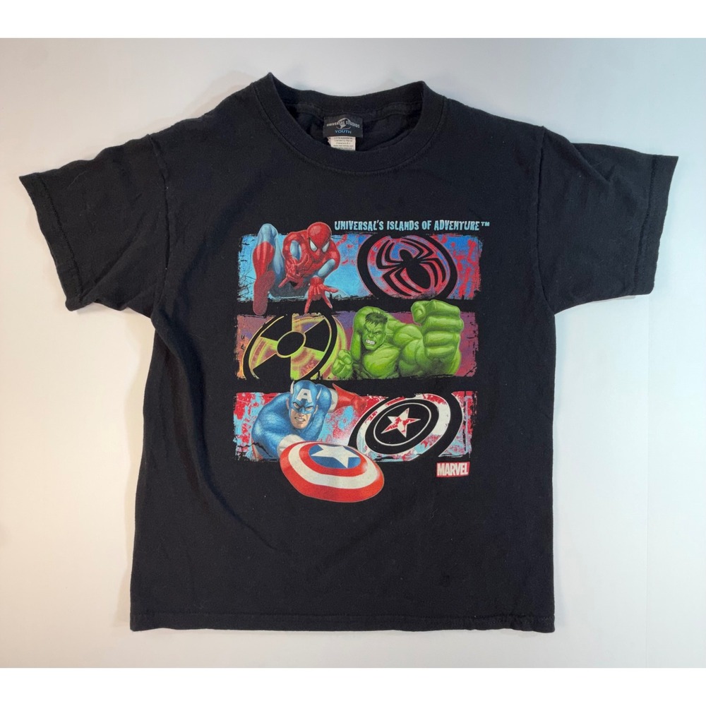 Marvel Universal Studios Islands of Adventure Youth T-Shirt Avengers Black S/M